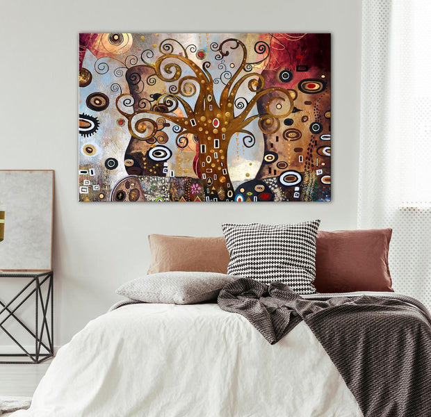 Abstract Canvas Wall Art - Joy Of Life Wide