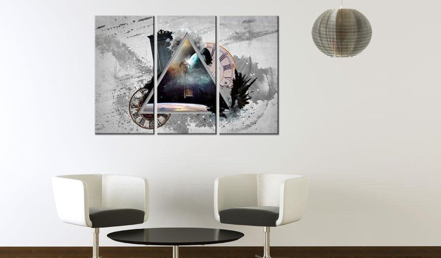 Abstract Canvas Wall Art - Key To Human Thoughts