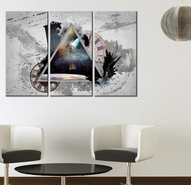 Abstract Canvas Wall Art - Key To Human Thoughts