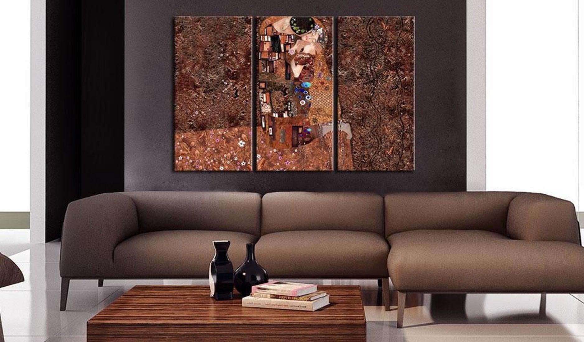 Abstract Canvas Wall Art - Klimt Inspiration - The Color Of Love