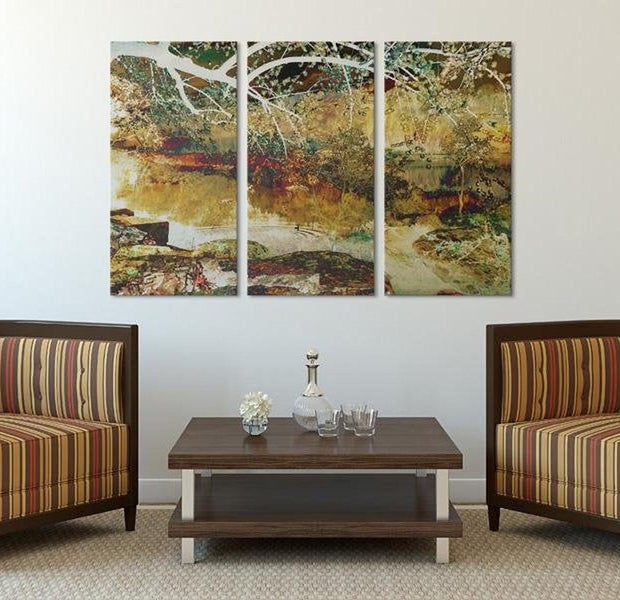 Abstract Canvas Wall Art - Lake Of Illusions