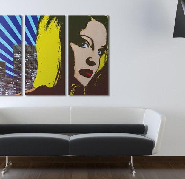 Abstract Canvas Wall Art - Look - Triptych