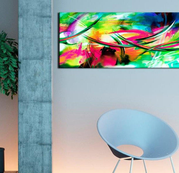 Abstract Canvas Wall Art - Madness Of Color