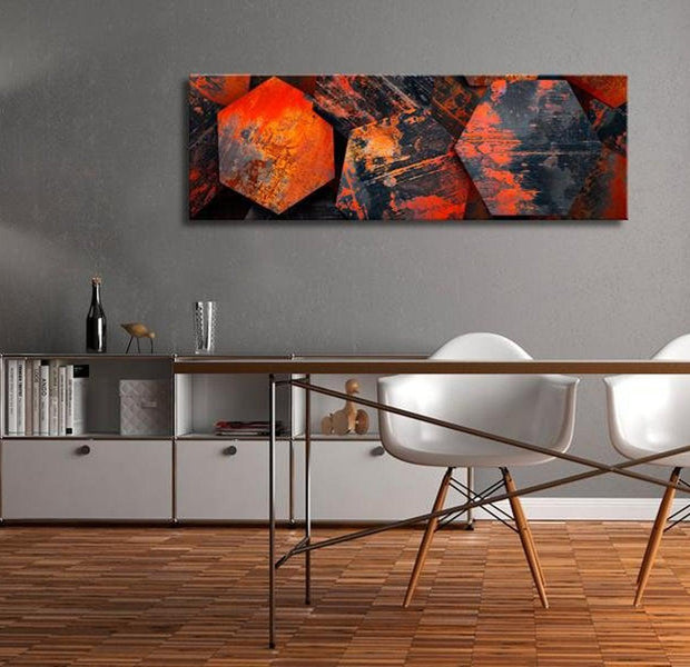 Abstract Canvas Wall Art - Magic Of Hexagons