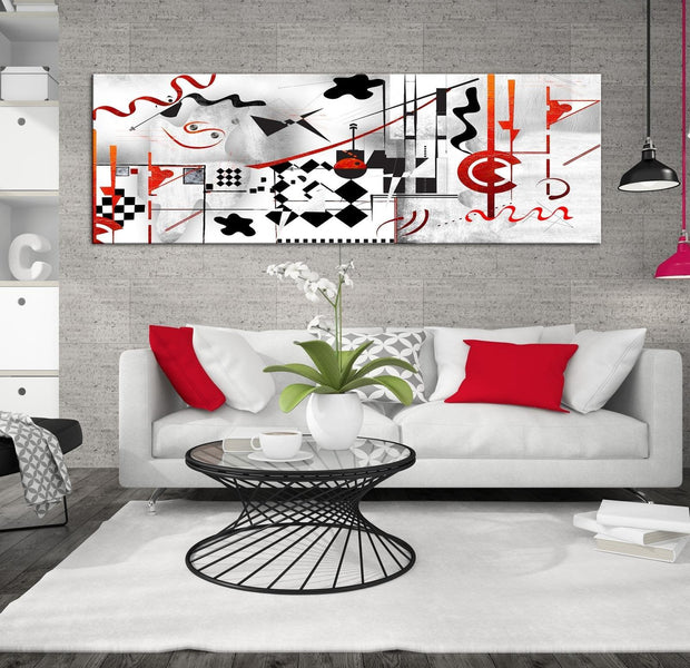 Abstract Canvas Wall Art - Maze Narrow