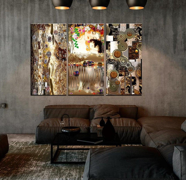 Abstract Canvas Wall Art - Mom With Child