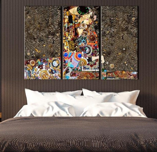 Abstract Canvas Wall Art - Mosaic Of Love