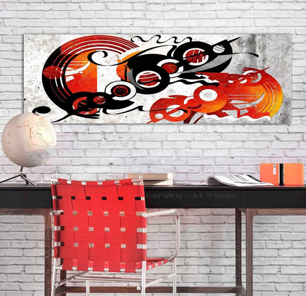 Abstract Canvas Wall Art - Music Creations Narrow