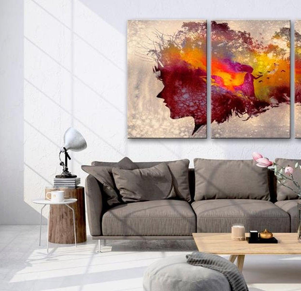 Abstract Canvas Wall Art - Mysteries Of The Forest