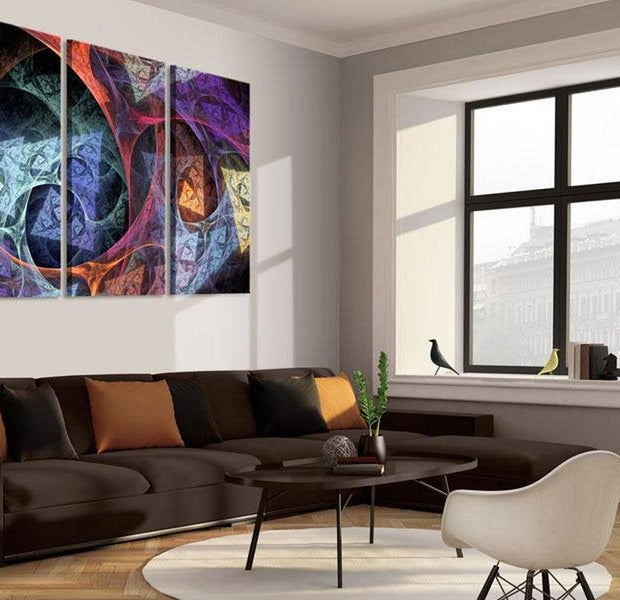 Abstract Canvas Wall Art - Mysterious Colors Abstraction