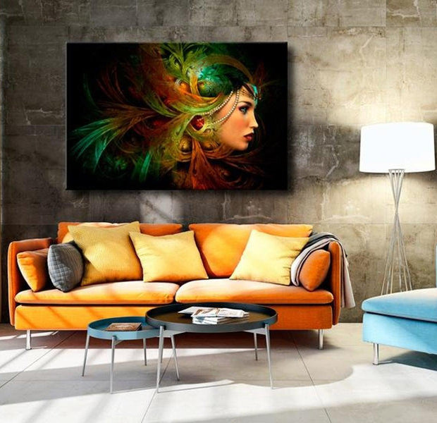 Abstract Canvas Wall Art - Queen Of The Forest