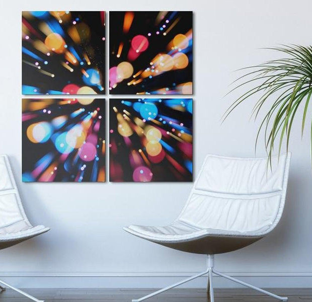 Abstract Canvas Wall Art - Race Of Lights