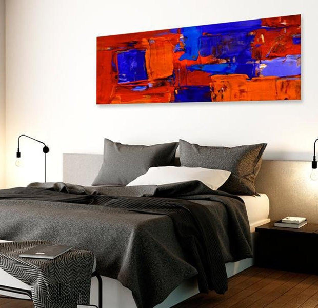 Abstract Canvas Wall Art - Sapphire Cave