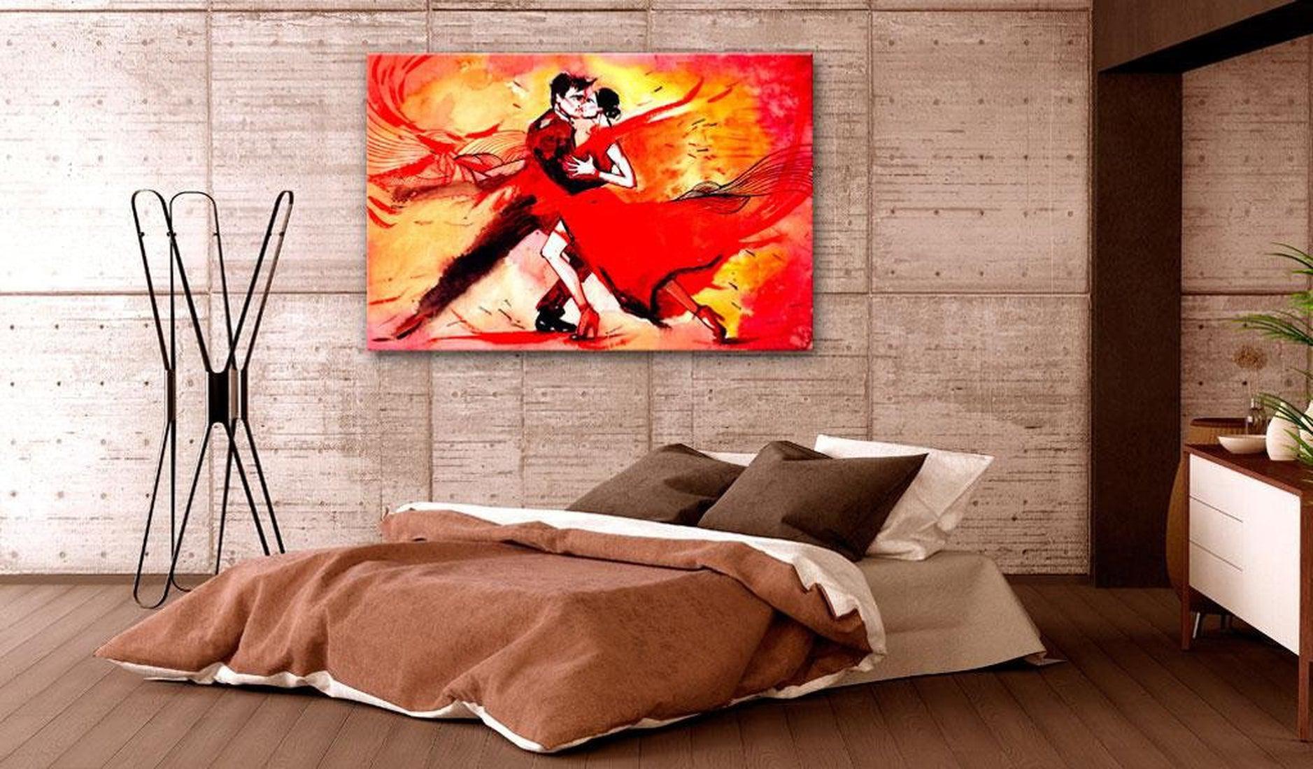 Abstract Canvas Wall Art - Sensual Dance