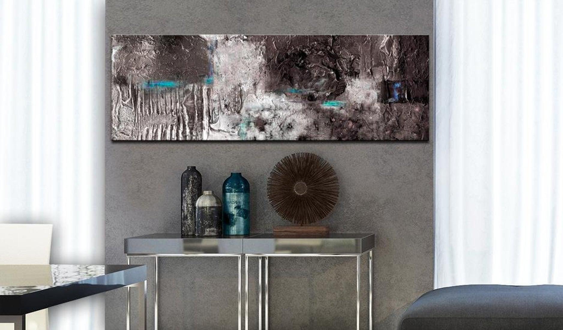 Abstract Canvas Wall Art - Silver Machine