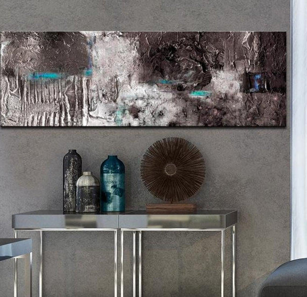 Abstract Canvas Wall Art - Silver Machine