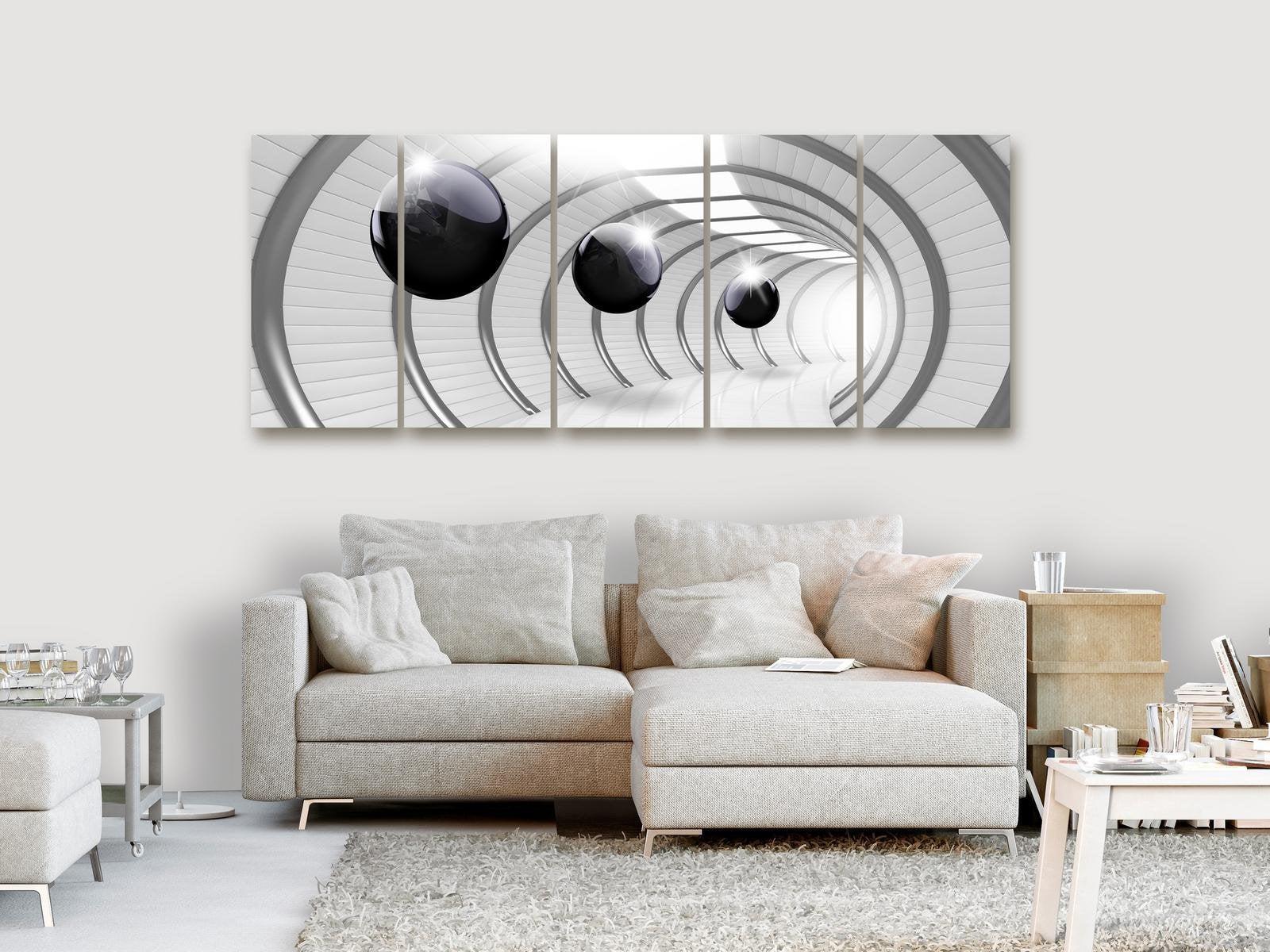 Abstract Canvas Wall Art - Space Tunnel Narrow