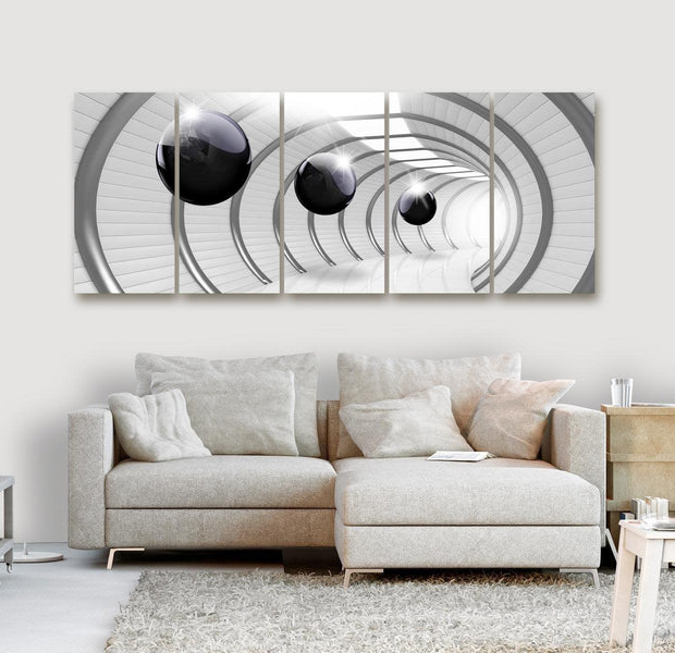 Abstract Canvas Wall Art - Space Tunnel Narrow