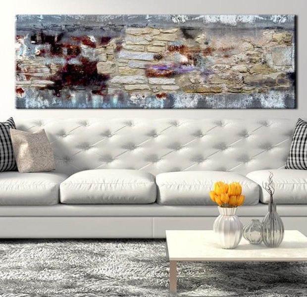 Abstract Canvas Wall Art - Stony Time