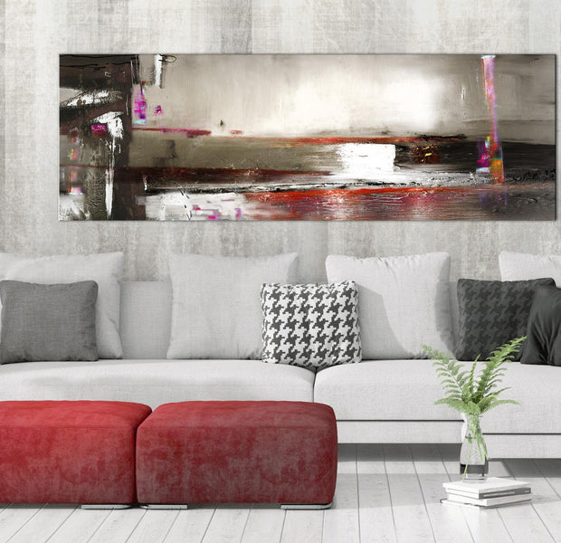 Abstract Canvas Wall Art - Storm Narrow