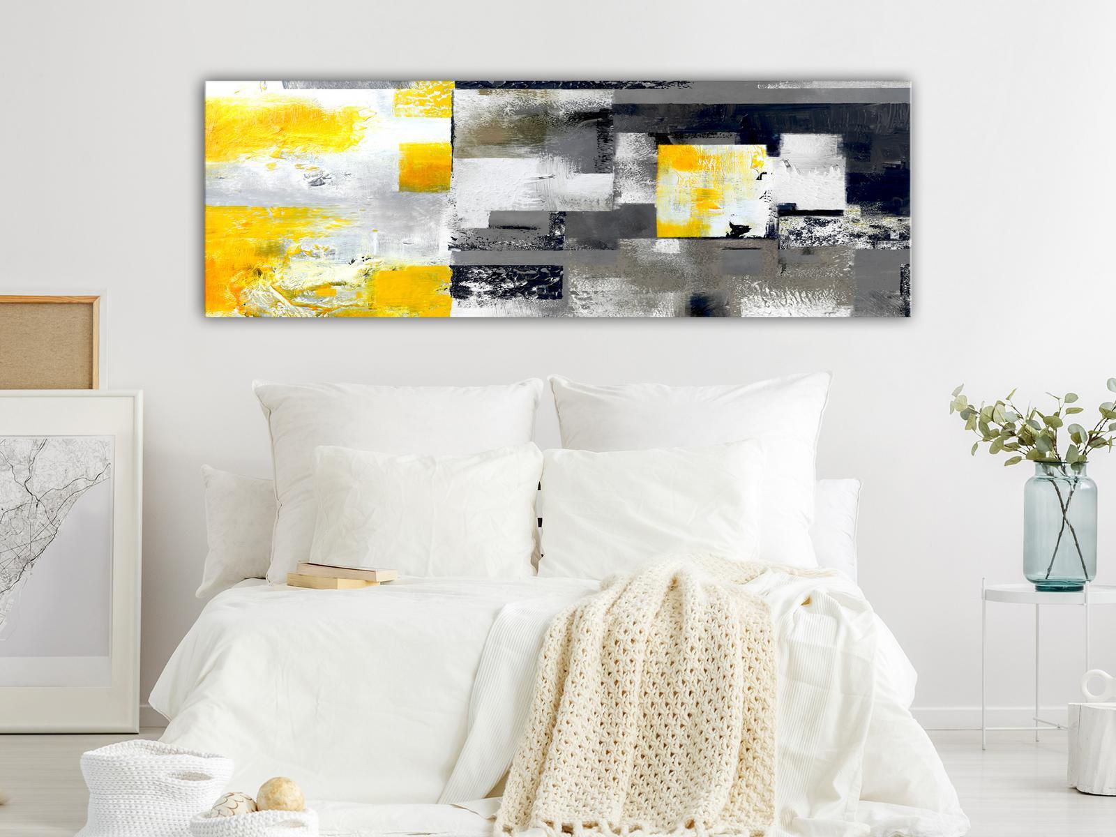 Abstract Canvas Wall Art - Sun Mine Narrow