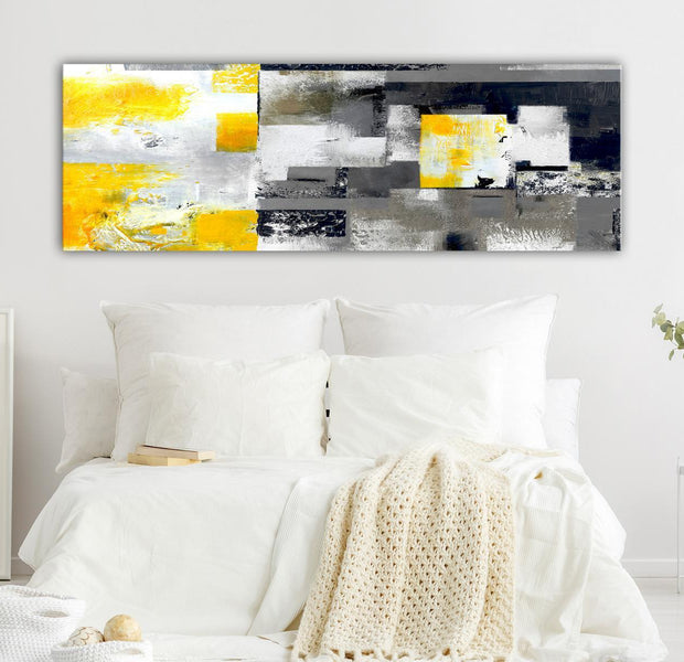 Abstract Canvas Wall Art - Sun Mine Narrow