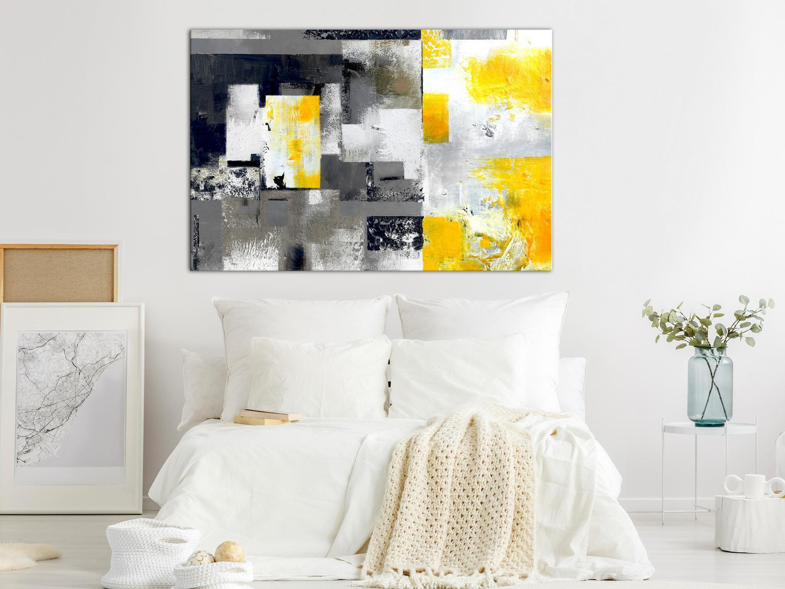 Abstract Canvas Wall Art - Sun Mine Wide