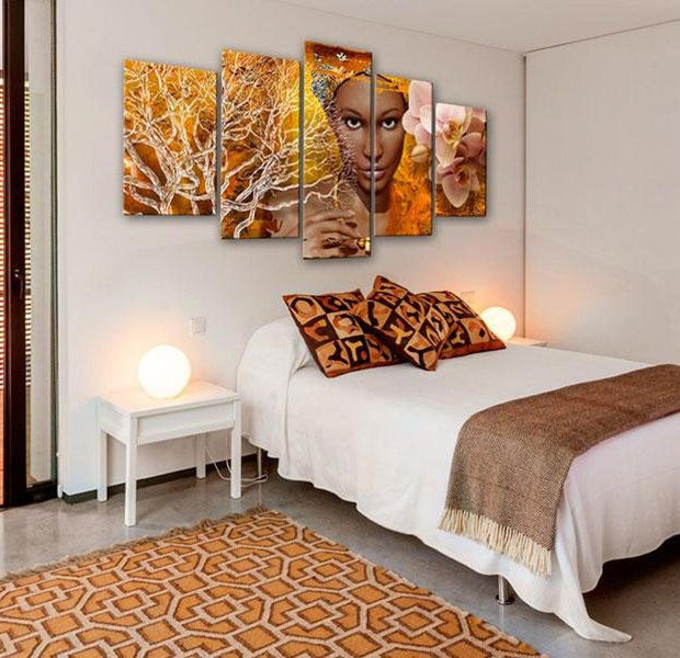Stretched Canvas Wall Art - Africa Collage