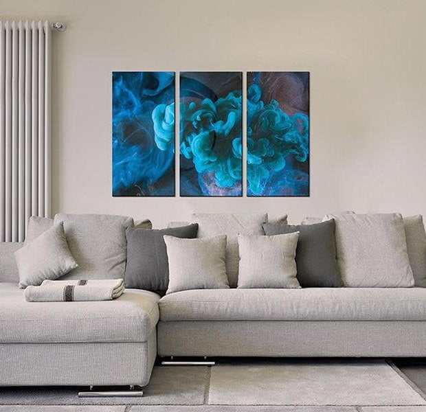Abstract Canvas Wall Art - The Great Blueness