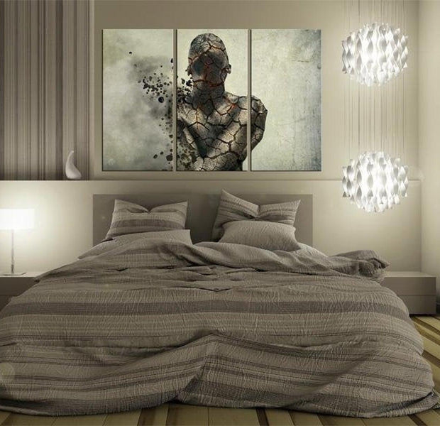 Abstract Canvas Wall Art - The Man Of Stone