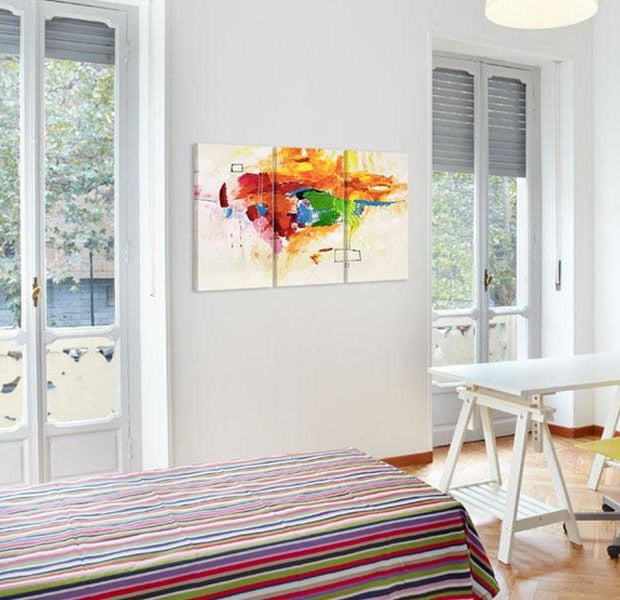 Abstract Canvas Wall Art - The Parrot