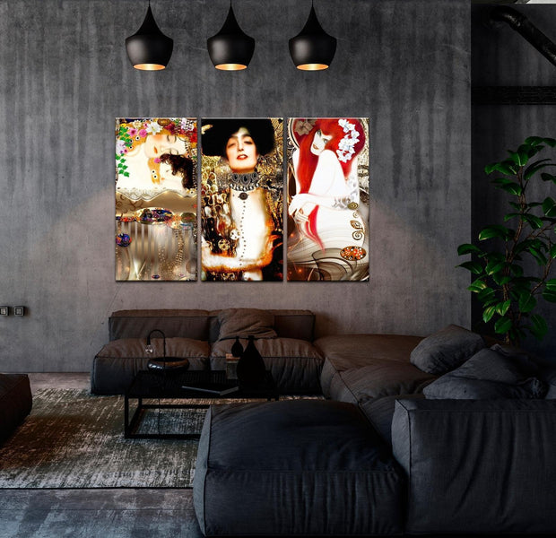 Abstract Canvas Wall Art - Three Women
