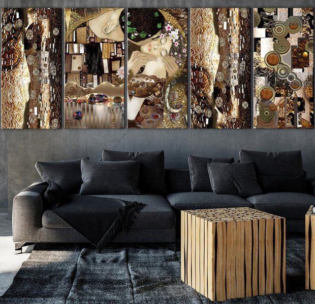 Abstract Canvas Wall Art - Together Forever Narrow