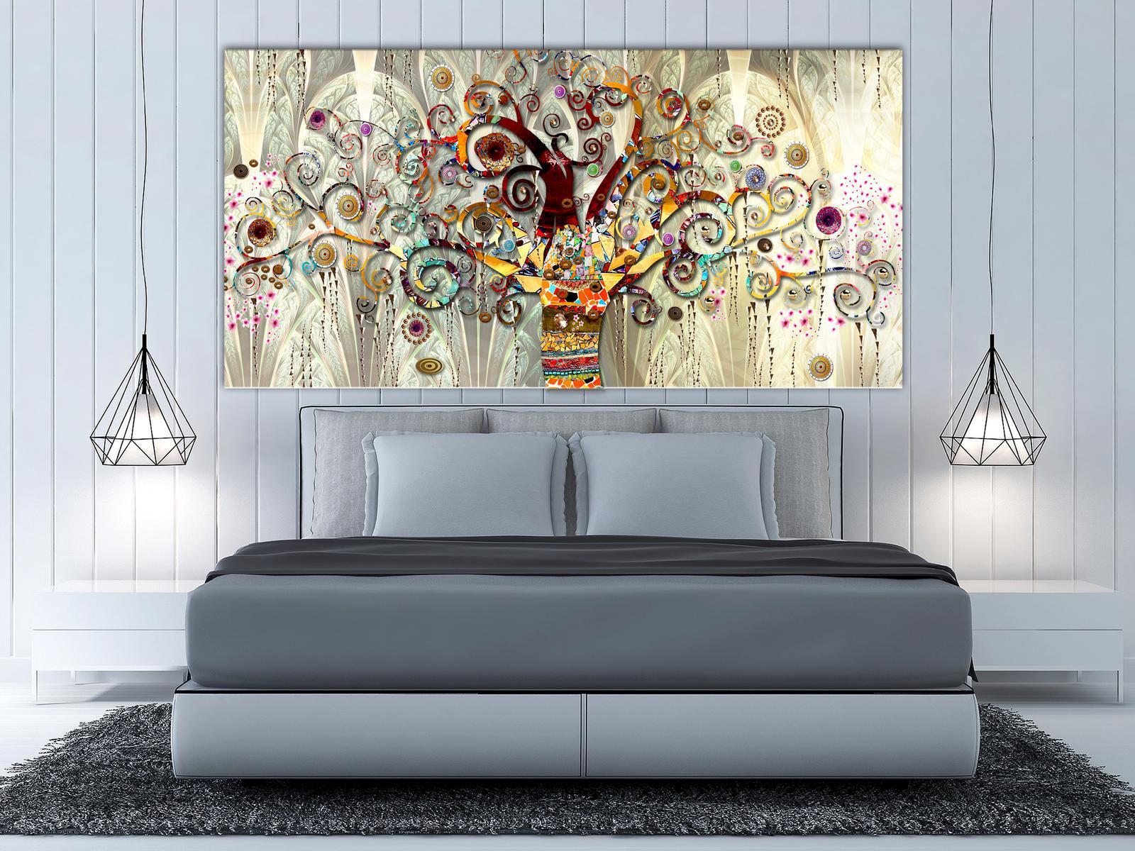 Abstract Canvas Wall Art - Tree Of Life Narrow