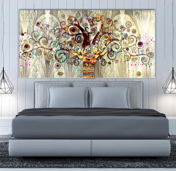 Abstract Canvas Wall Art - Tree Of Life Narrow