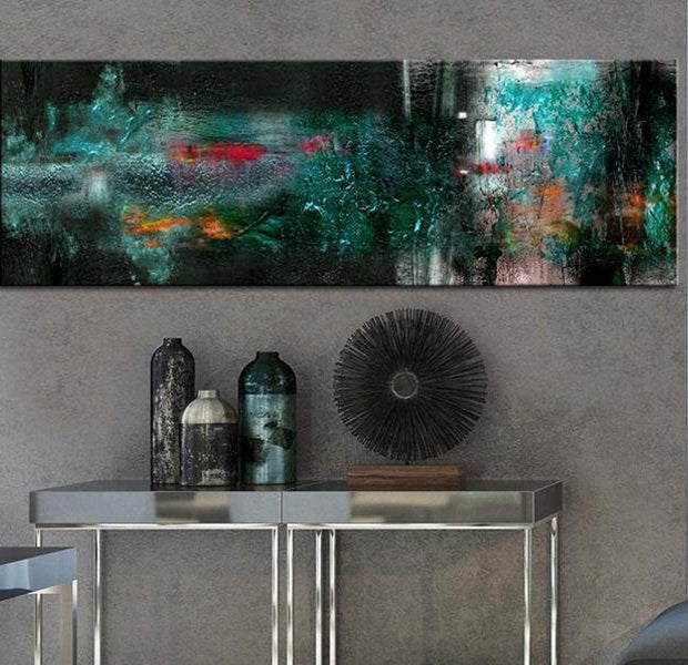 Abstract Canvas Wall Art - Turquoise Power