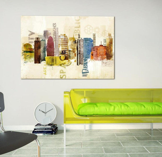 Stretched Canvas Wall Art - Urban Design