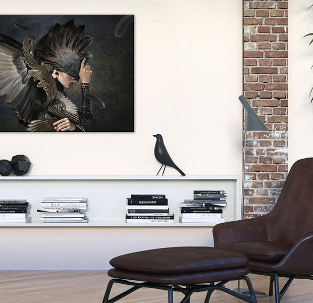 Abstract Canvas Wall Art - Warrior Of Darkness