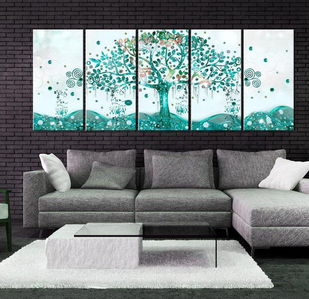 Abstract Canvas Wall Art - Waving Tree