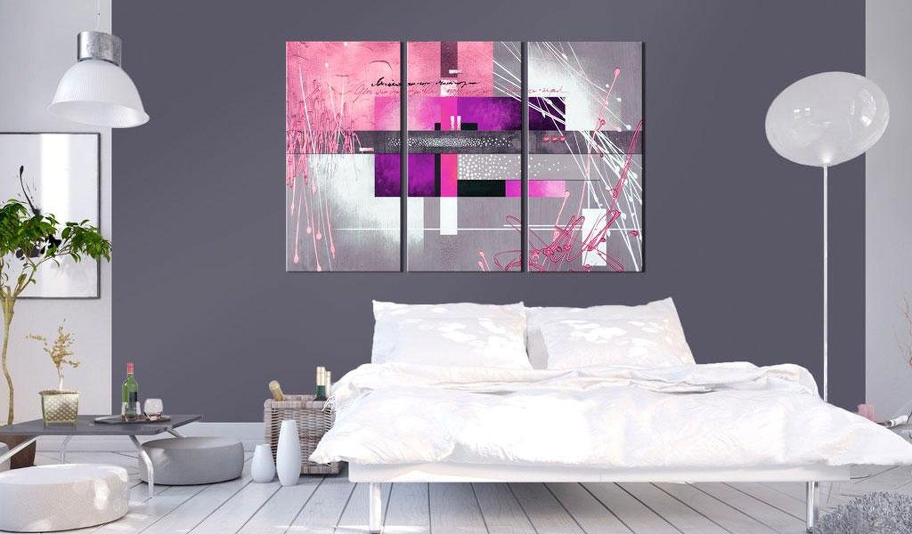 Abstract Canvas Wall Art - Winter Blush