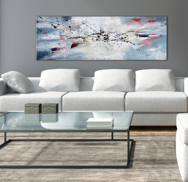 Abstract Canvas Wall Art - Winter Narrow