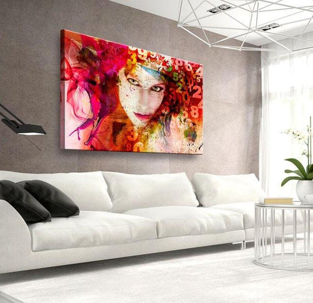 Abstract Canvas Wall Art - Woman Is A Riddle