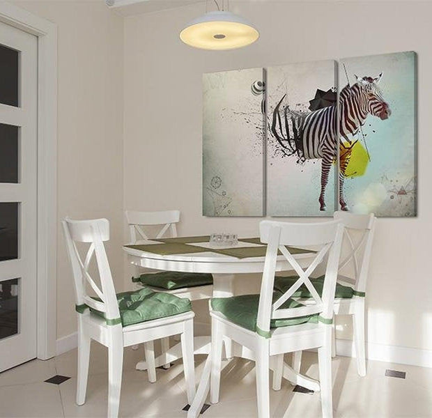 Stretched Canvas Wall Art - Zebra Abstract