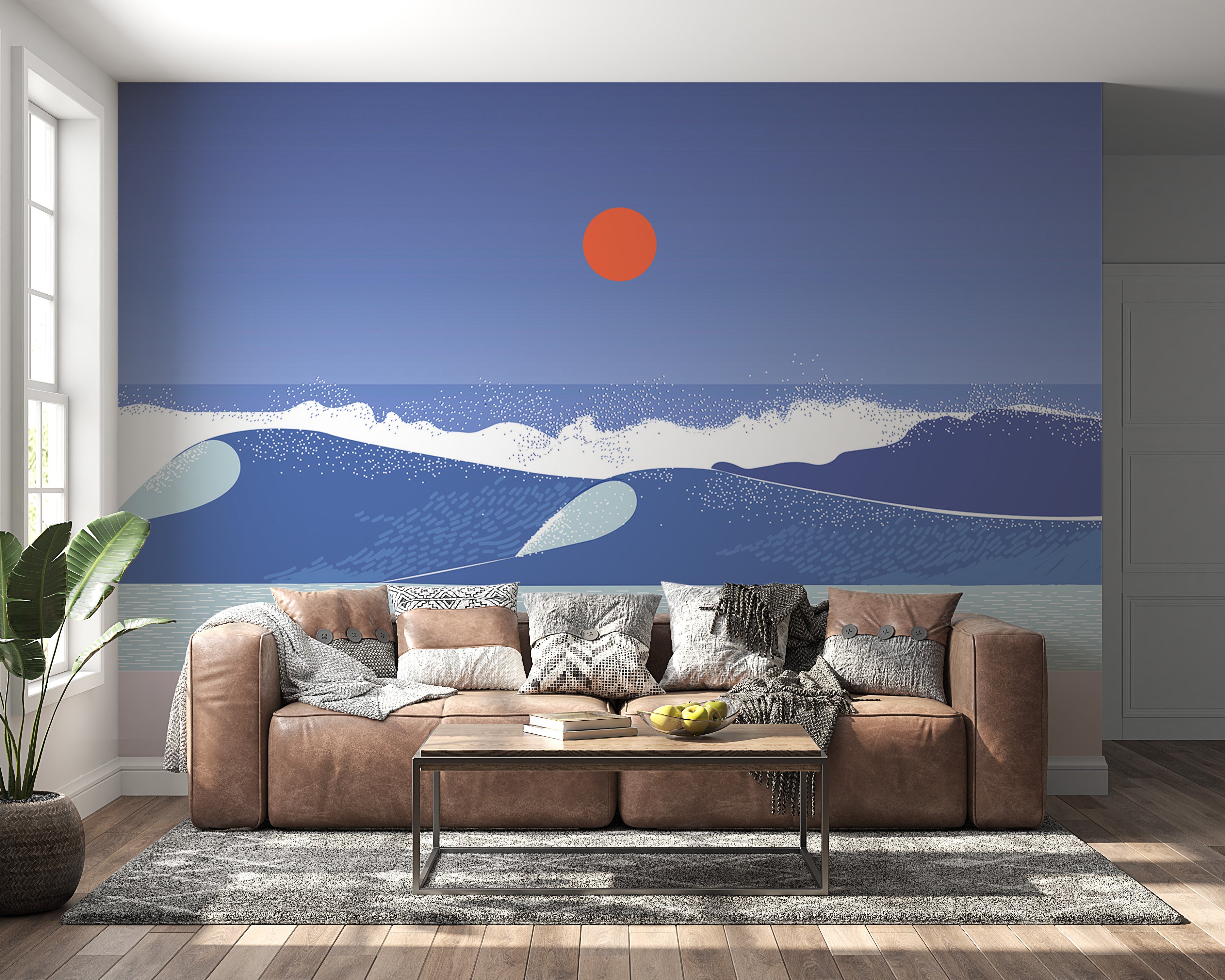 Abstract Wallpaper Wall Mural - Sea Breeze-Tiptophomedecor