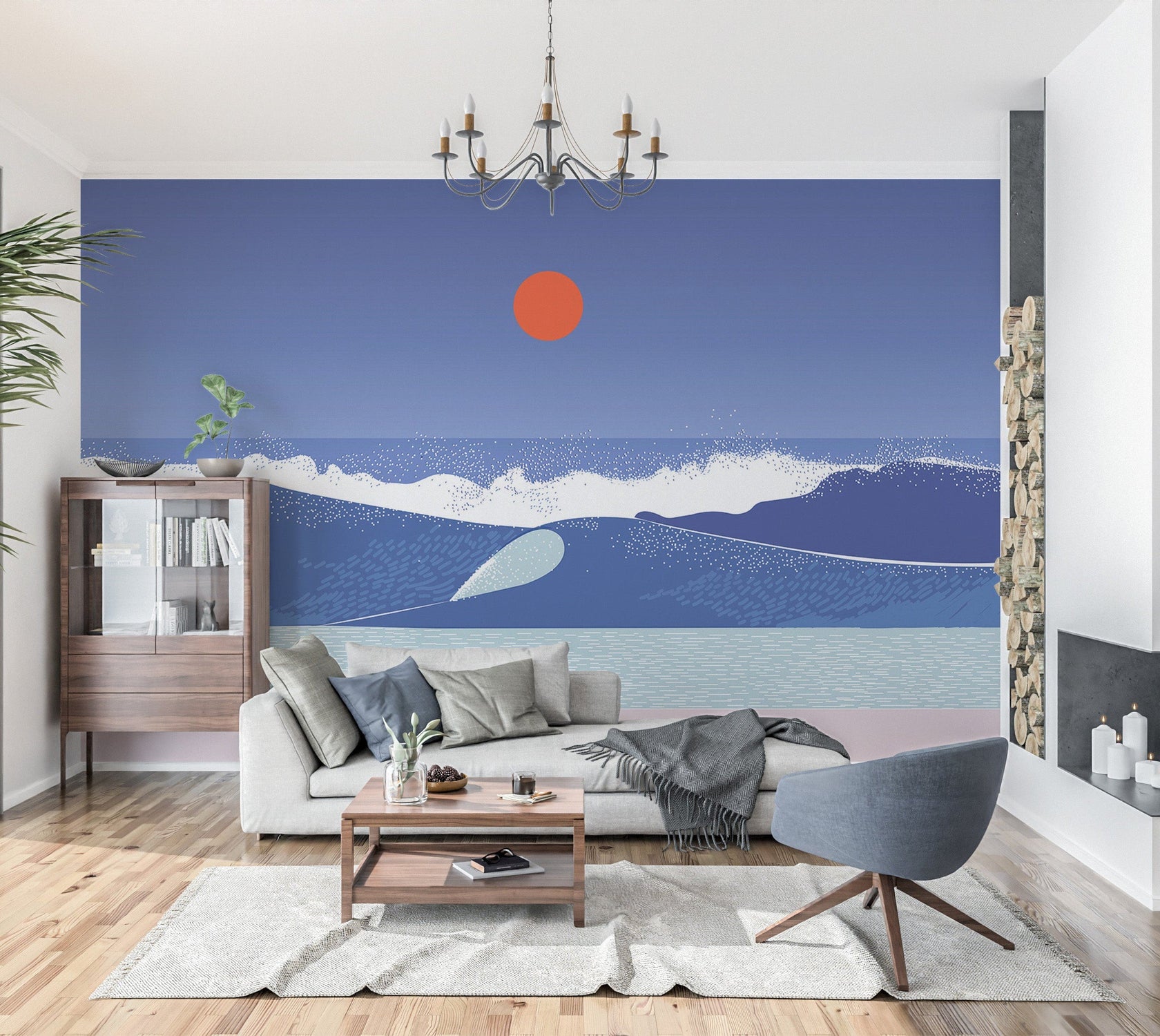 Abstract Wallpaper Wall Mural - Sea Breeze-Tiptophomedecor