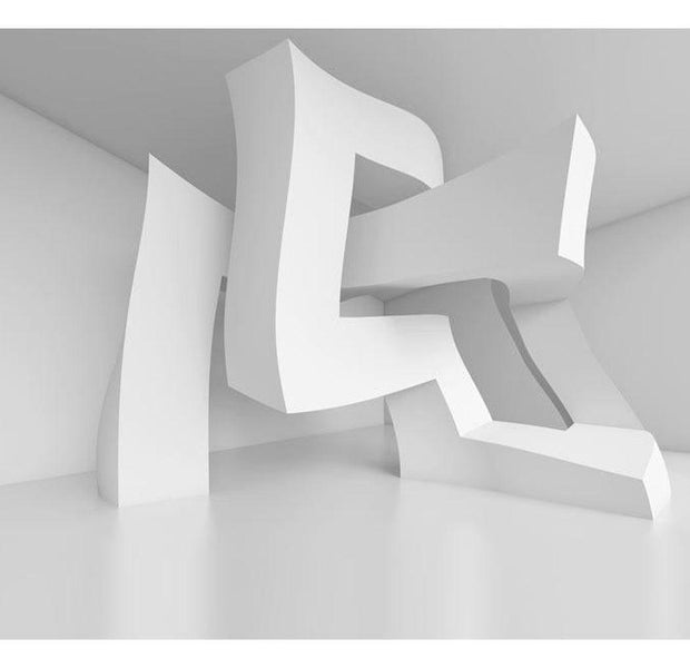 Abstract Wallpaper Wall Mural - White Madness