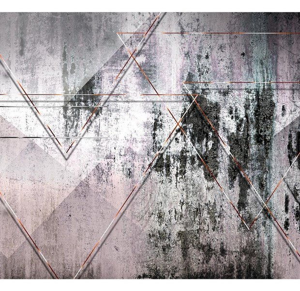 Abstract Wallpaper Wall Mural - Geometric Concrete Art
