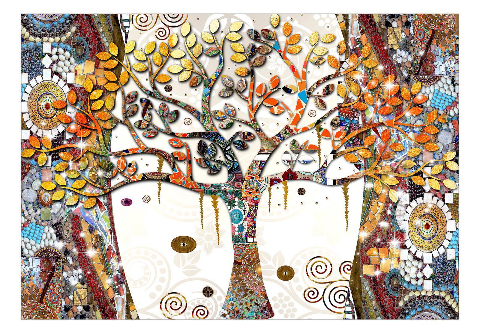 Abstract Wallpaper Wall Mural - Decorated Tree