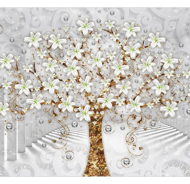 Abstract Wallpaper Wall Mural - Tree In A Tunnel