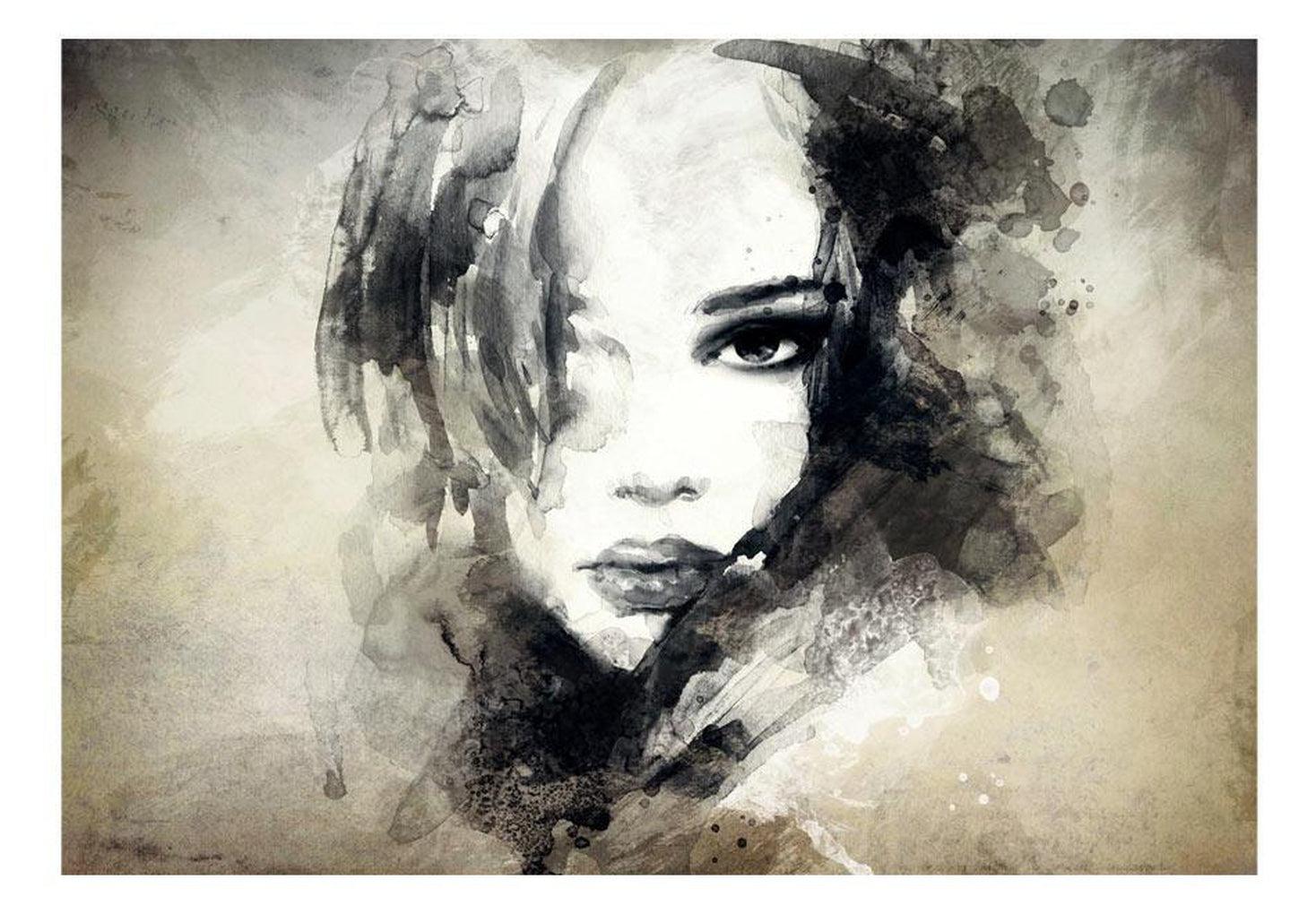 Abstract Wallpaper Wall Mural - Mysterious Girl